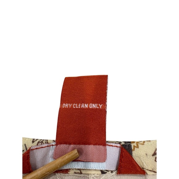 Sundance Silk Maxi Dress Sz 4 Long Sleeve Boho Festival Praire Aztec Folk West - Picture 9 of 9